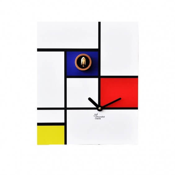 Pirondini D'Apres Mondrian Cuckoo Clock - Agof Store