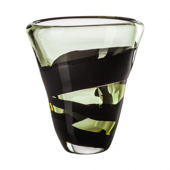 Venini Black Belt Ovale 699.23 Glass Vase - Agof Store