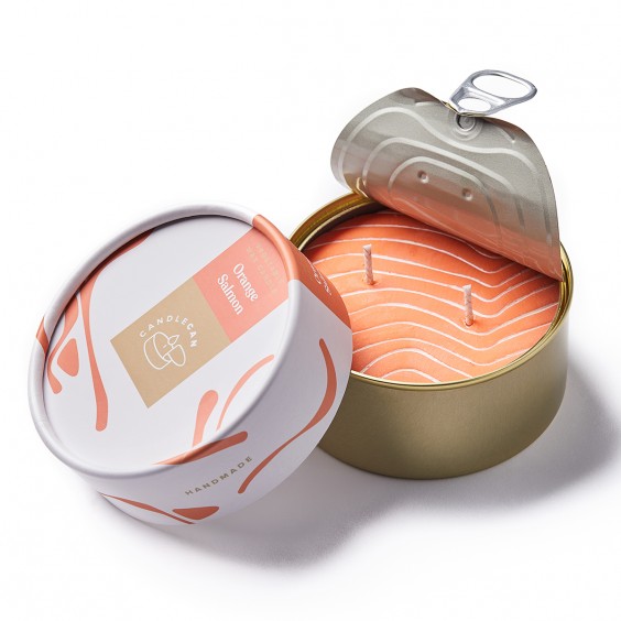 Orange Salmon candela Candle Hand - Agof Store