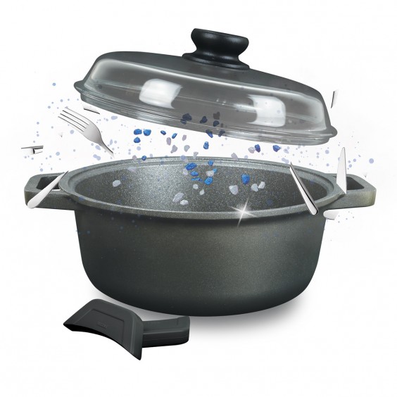 Risoli BLACKplus Induction saucepot with lid - Agof Store